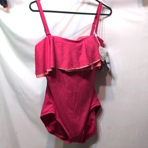 Contours by Coco Reef pink  shape maker 1 piece swimsuit size 12 36C bust
